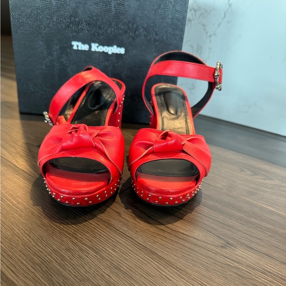 The Kooples red knot studded block heels 39 US8.5 boxed with dust bag RRP380! - Picture 7 of 10